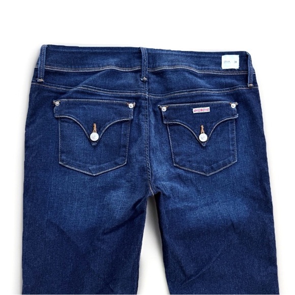 Hudson Jeans Denim - Hudson Jeans Womens Size 31 Collin Mid rise Bootcut Dark Blue Flap Pockets